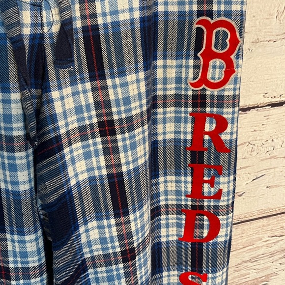 CONCEPTS SPORT Pajama Pants Red Sox Blue Plaid-Small - Picture 3 of 4